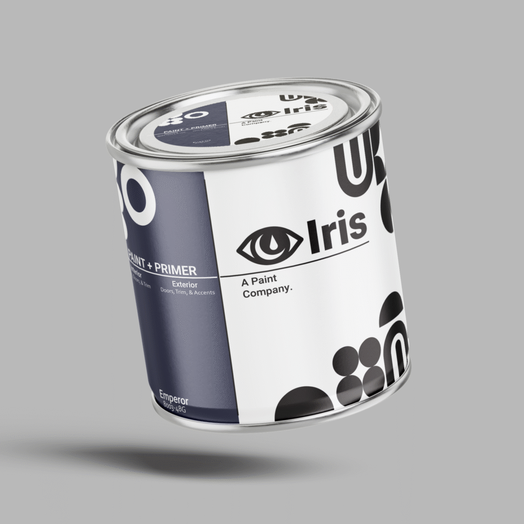 Home iris paint can mockup 3 square