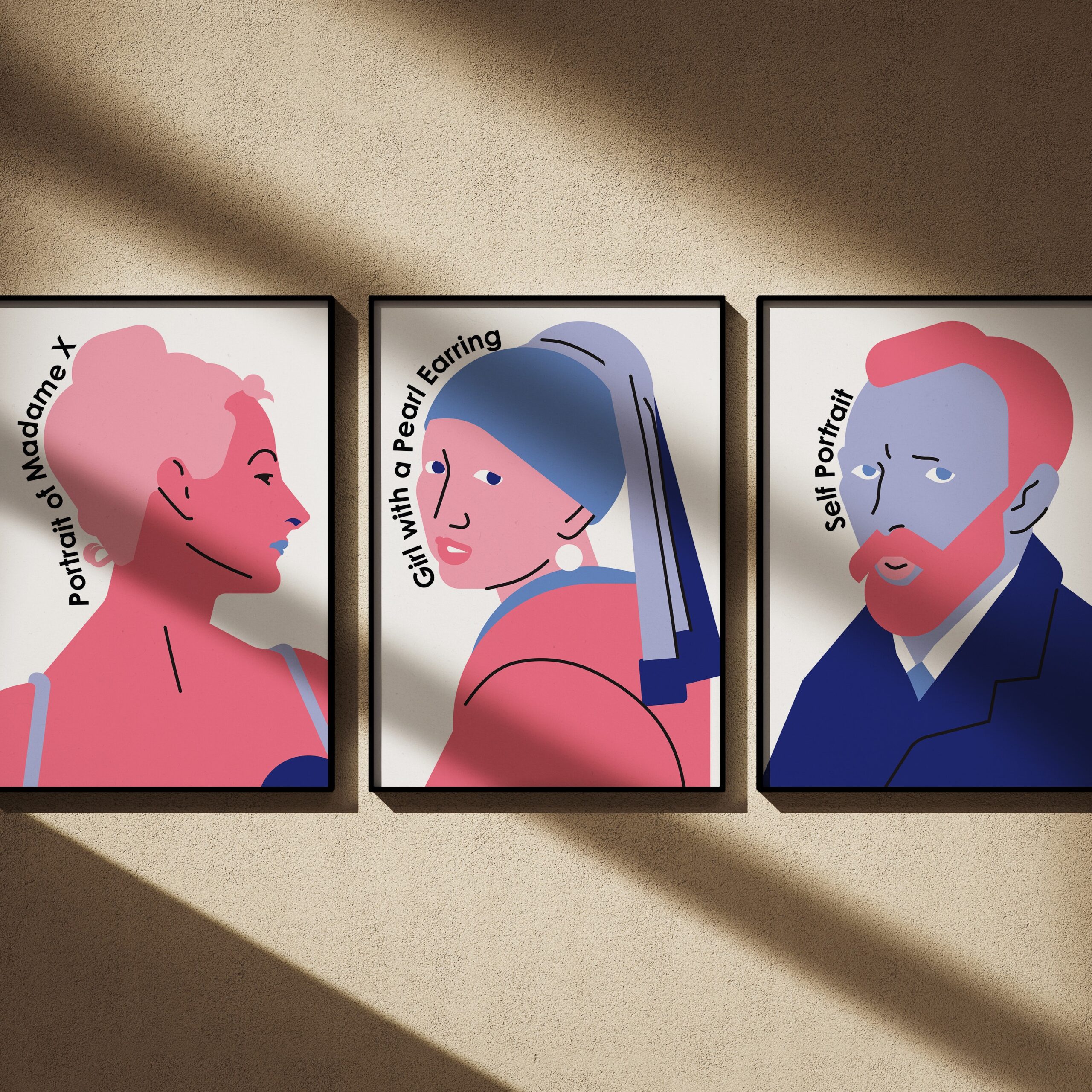 Home poster frame on the wall mockup 3