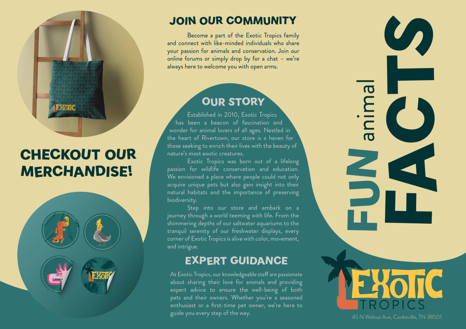 Branding Exotic Tropics Brochure Outside Spread