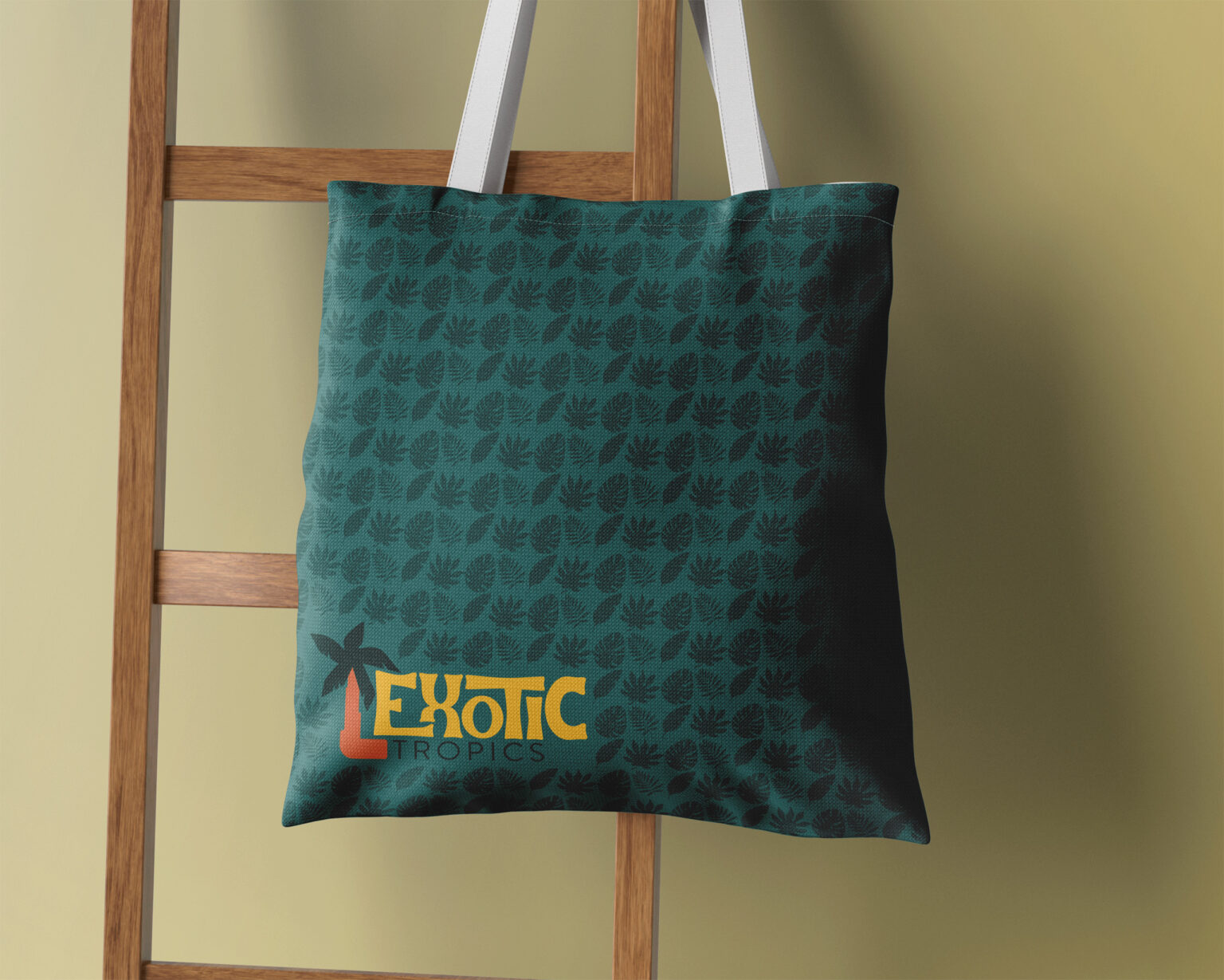 Branding Exotic Tropics Tote Bag Mockup
