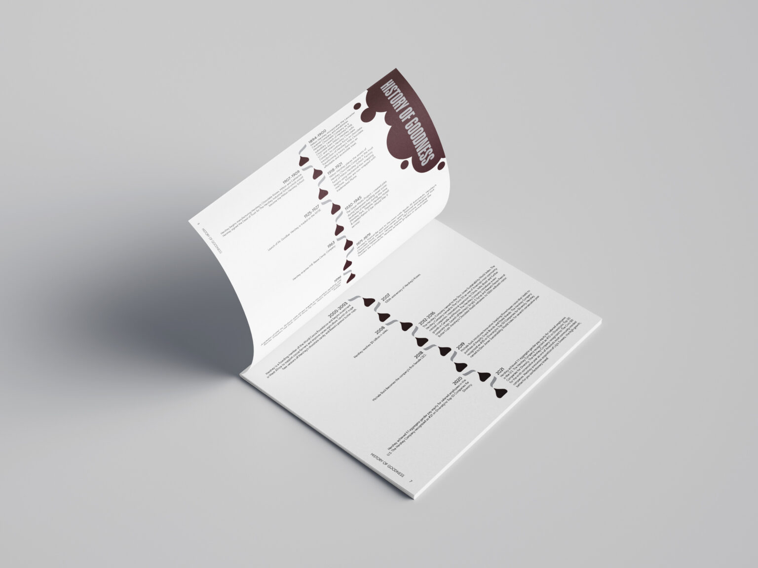 Editorial Hershey Annual Report History of Goodness Mockup