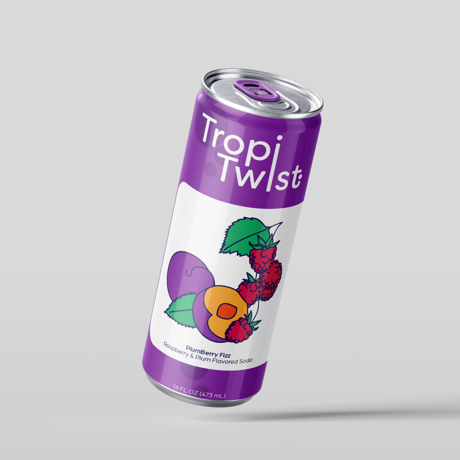 Branding PlumBerry Fizz Can Mockup
