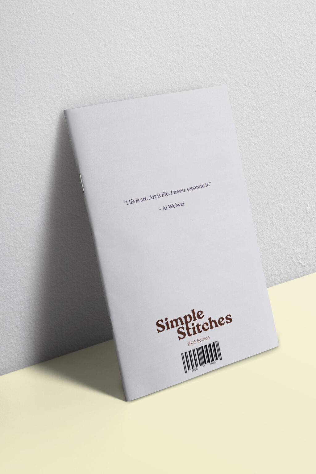 Editorial Simple Stitches Front Back Cover Mockup