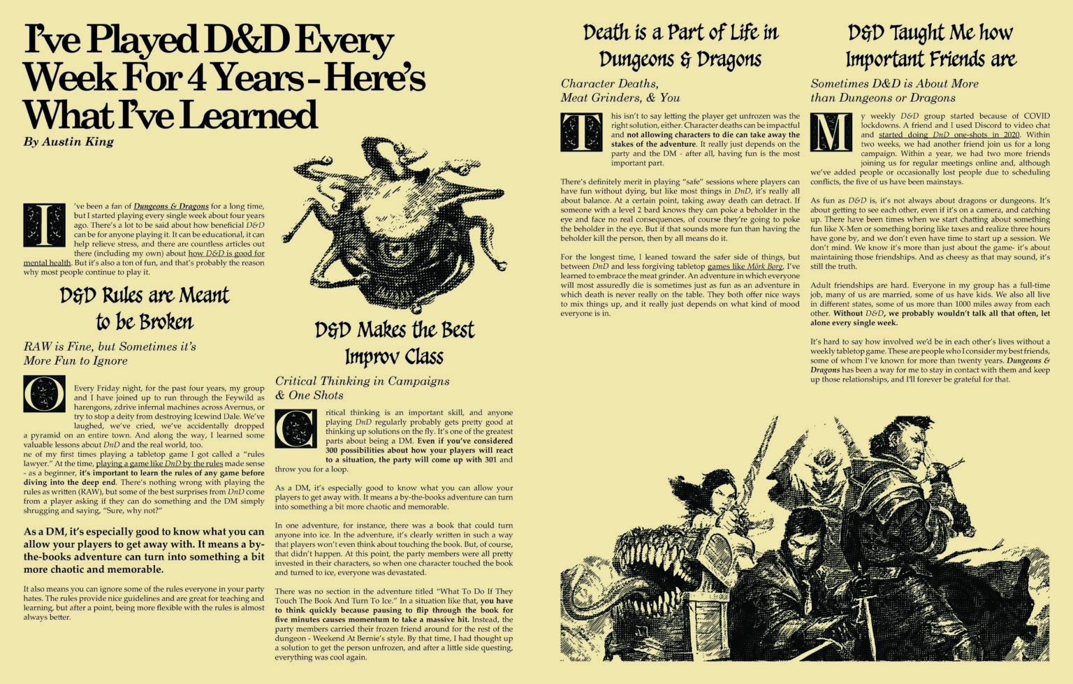 Editorial The Mythic Times Spread 1