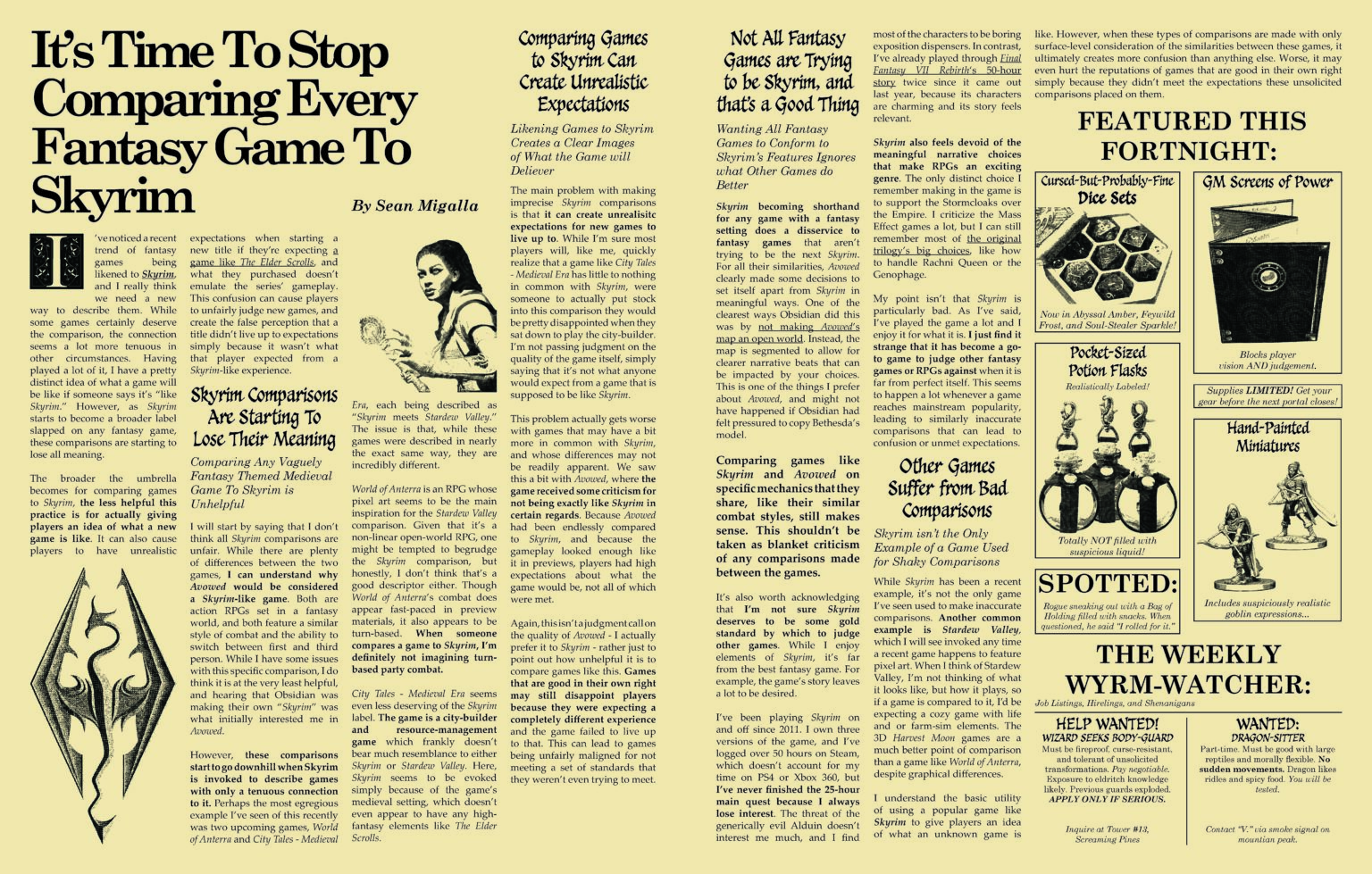 Editorial The Mythic Times Spread 2