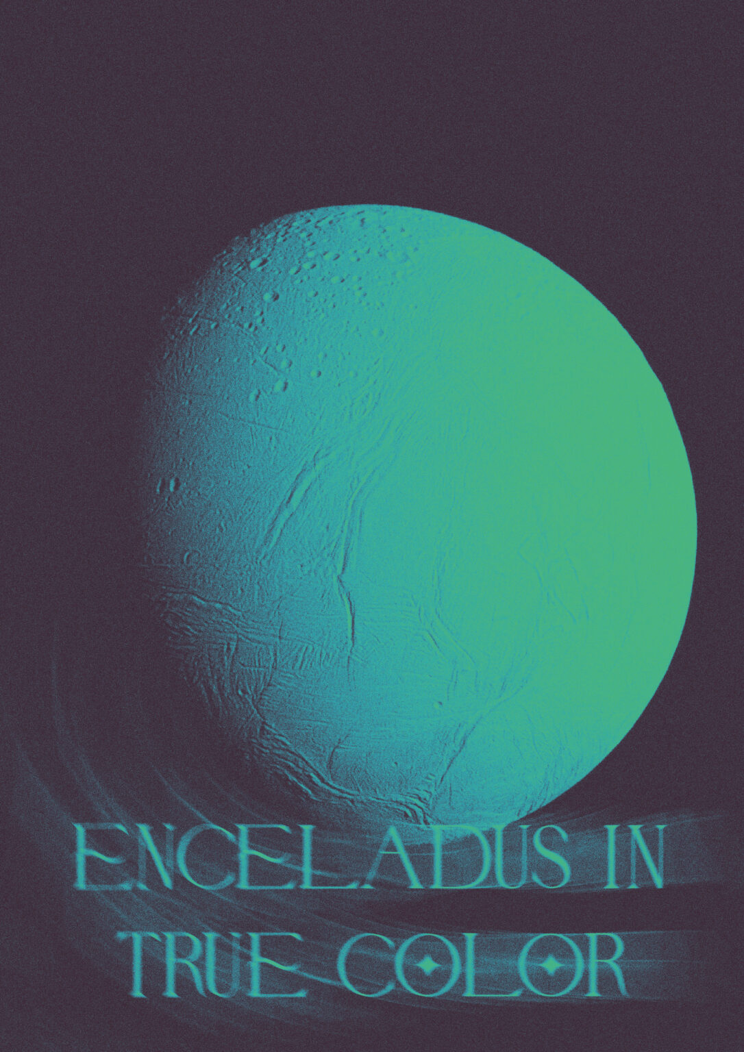 Miscellaneous Enceladus in True Color Poster