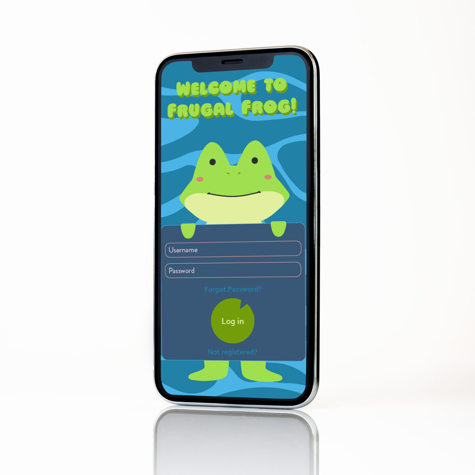 Miscellaneous Frugal Frog Log In Mockup
