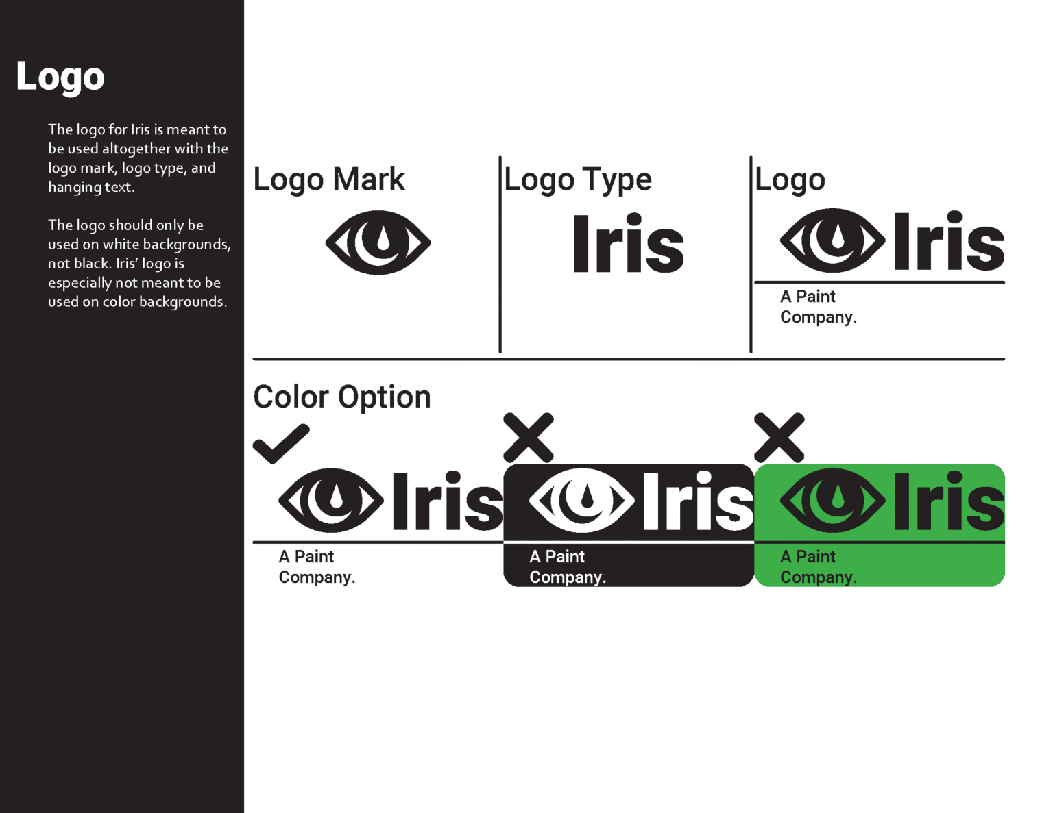 Branding Iris Mini Style Guide Page 1