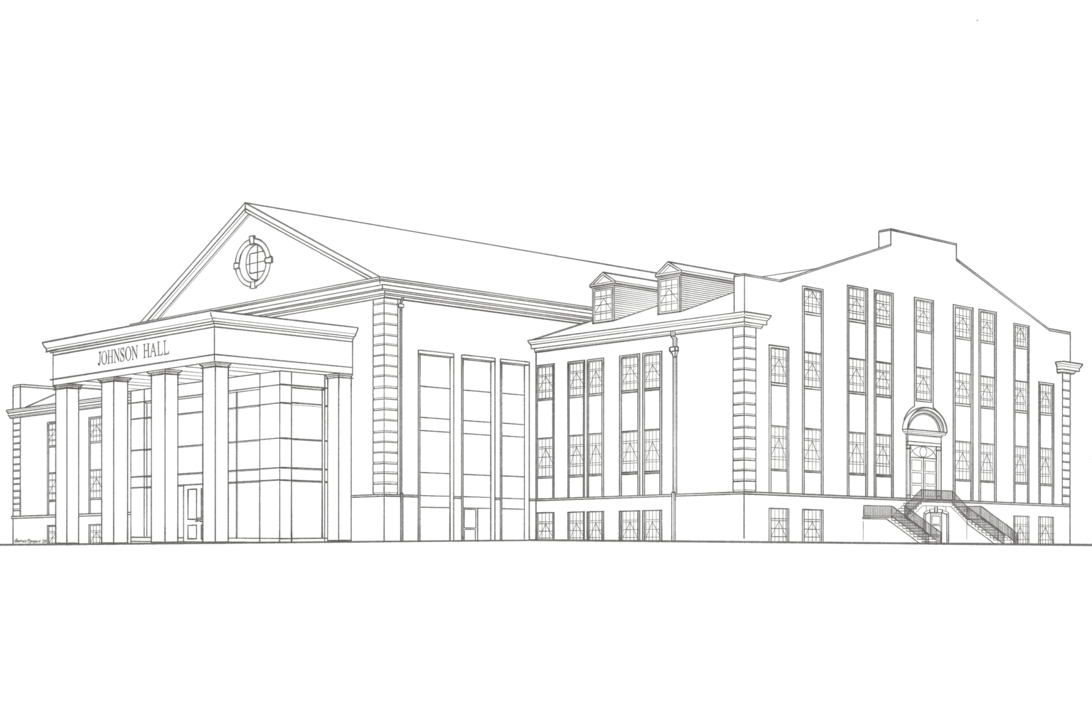 Johnson Hall Illustration Version 1