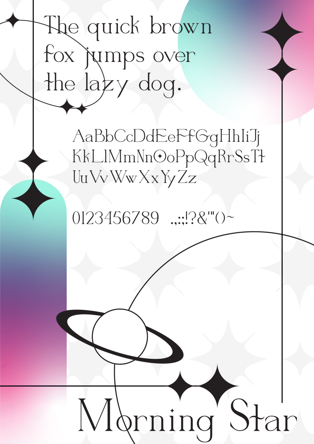 Miscellaneous MorningStar Type Sample Poster