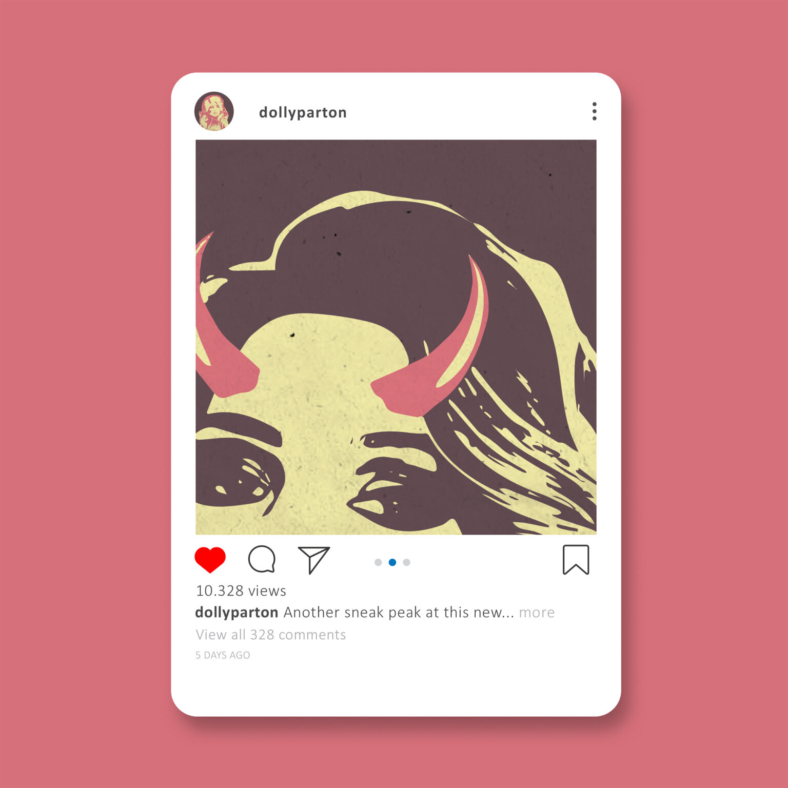 Marketing Dolly Parton Instagram Post Mockup 1