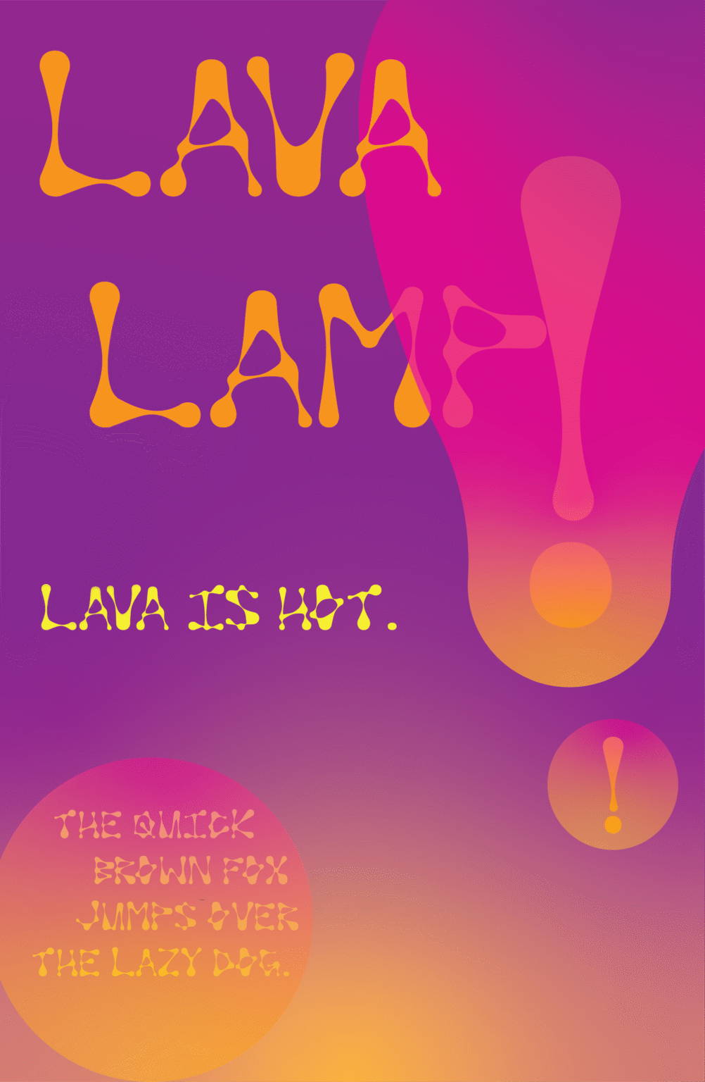 Miscellaneous Lava Lamp Type Sample Poster